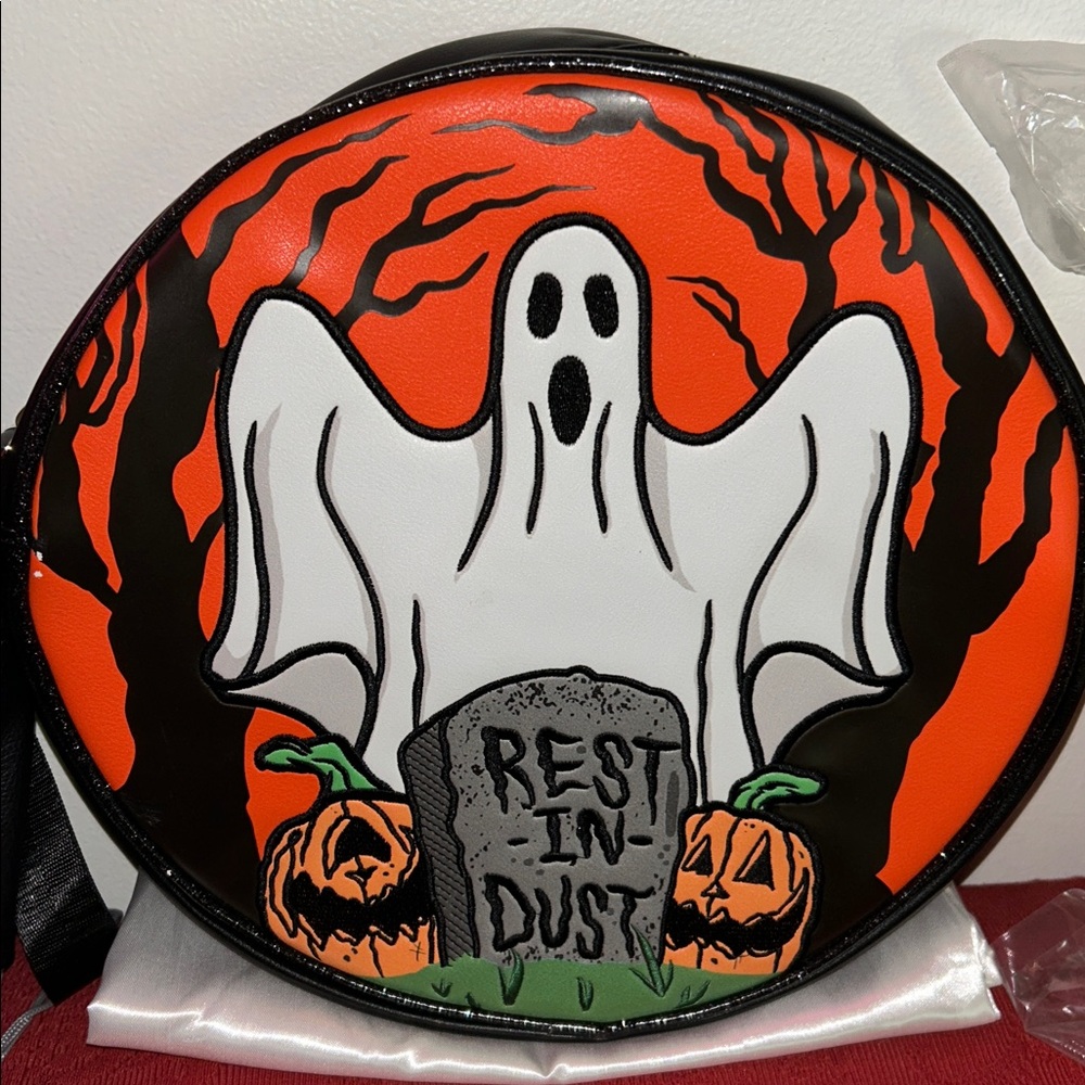 Pumpkin 🎃 Cult "Rest In Dust" Bag, Crossbody/Shoulder Strap, EUC!